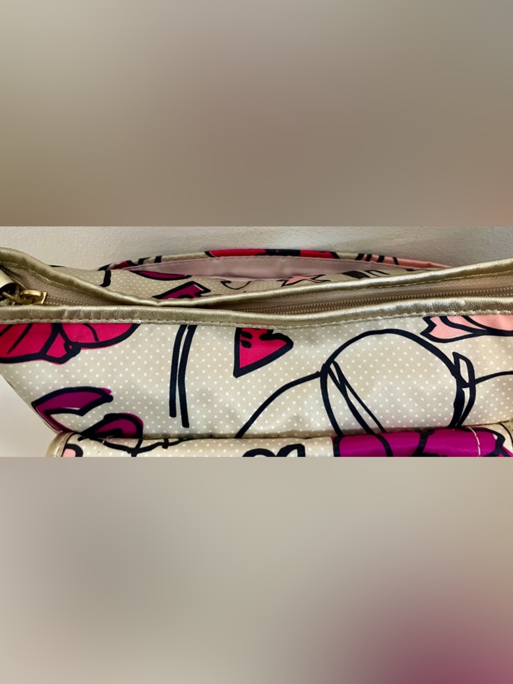 Vintage Coach Poppy Kyra Floral Graffiti Cream Sateen Crossbody Bag Y2K - Picture 6 of 16